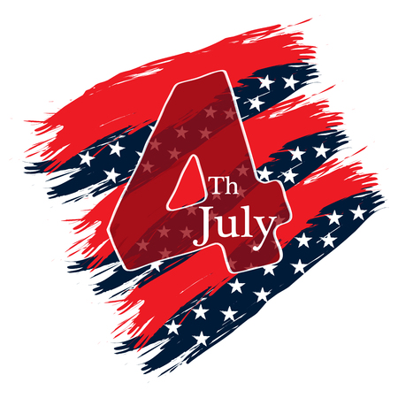 Isolated American independence day emblemのイラスト素材