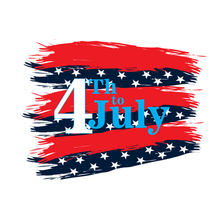 Isolated American independence day emblemのイラスト素材