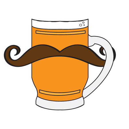 Hipster beer iconのイラスト素材