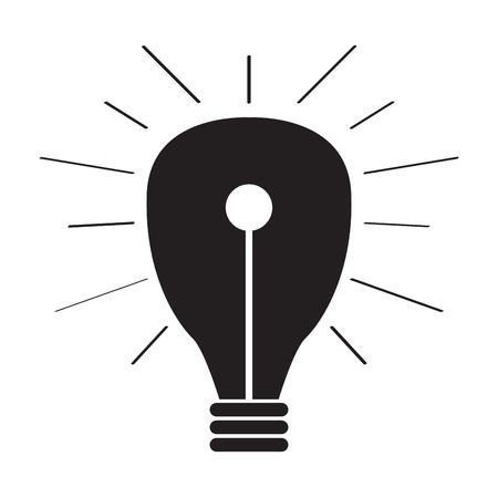 Isolated lightbulb silhouetteのイラスト素材