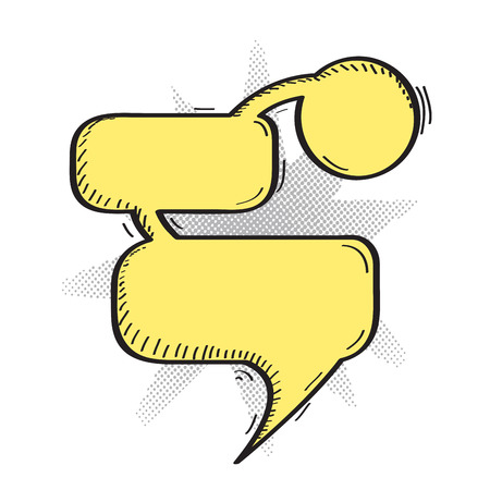 Isolated comic speech bubble. Vector illustration designのイラスト素材