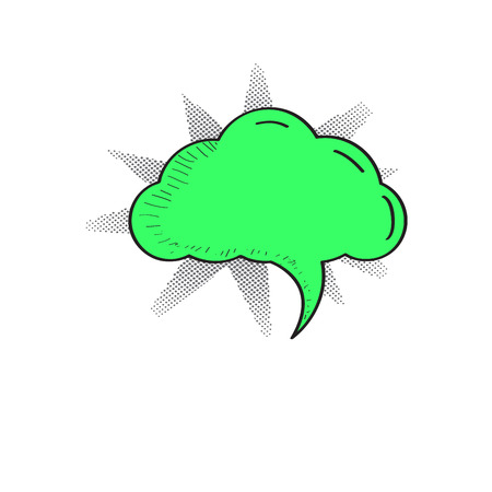 Isolated comic speech bubble. Vector illustration designのイラスト素材