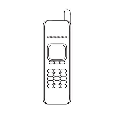 Isolated old cellphone icon. Vector illustration designのイラスト素材