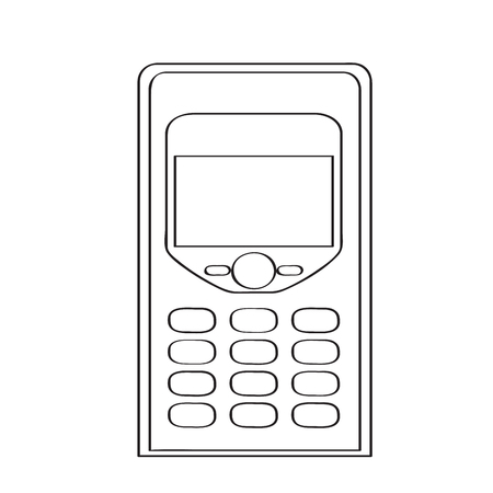 Isolated old cellphone icon. Vector illustration designのイラスト素材