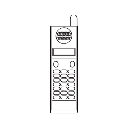 Isolated old cellphone icon. Vector illustration designのイラスト素材