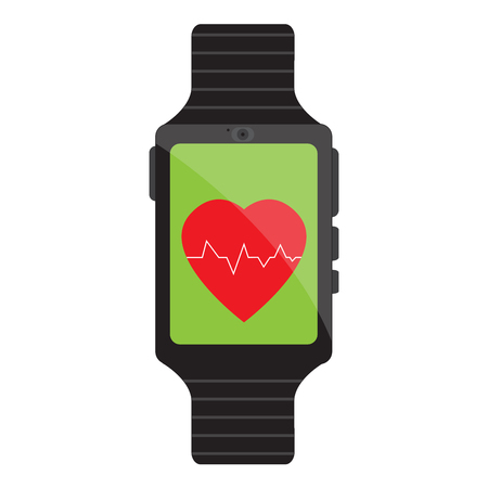 Isolated smartwatch icon with a heart app. Vector illustration designのイラスト素材