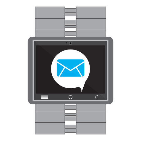 Isolated smartwatch icon with a mail app. Vector illustration designのイラスト素材