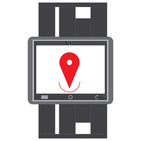Isolated smartwatch icon with a gps app. Vector illustration designのイラスト素材