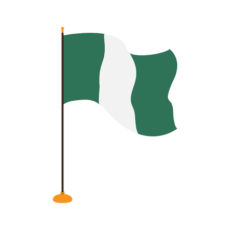 Isolated flag of Nigeriaのイラスト素材