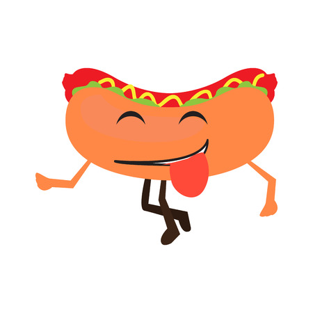 Isolated happy sausage emoteのイラスト素材