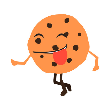 Isolated happy cookie emoteのイラスト素材