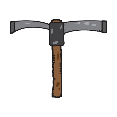 Isolated pixelated axe iconのイラスト素材