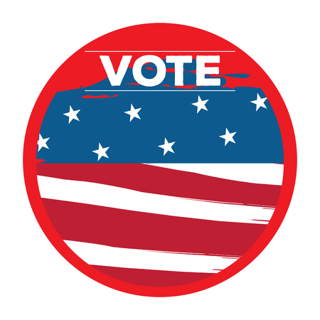 Isolated american campaign buttonのイラスト素材