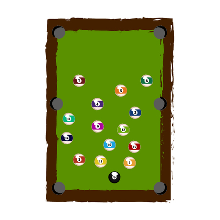 Billiard pool with balls