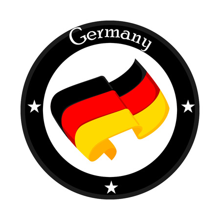 Flag of Germany on a labelのイラスト素材