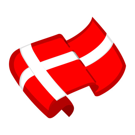 Isolated flag of Denmark. Vector illustration designのイラスト素材
