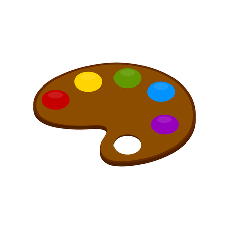 Isolated art palette icon. School supplies. Vector illustration designのイラスト素材