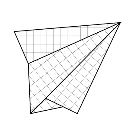 Isolated airplane origami icon. Vector illustration designのイラスト素材