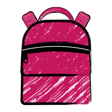 Isolated backpack sketch. School supplies. Vector illustration designのイラスト素材