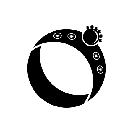 Silhouette of a ringの写真素材