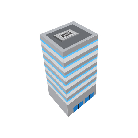 Isolated isometric apartment building icon. Vector illustration designのイラスト素材