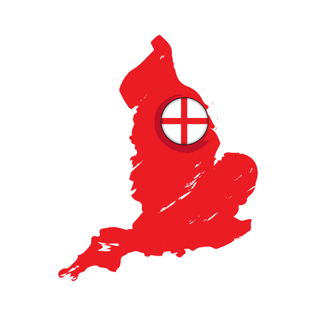 Map of England with a label. Vector illustration designのイラスト素材