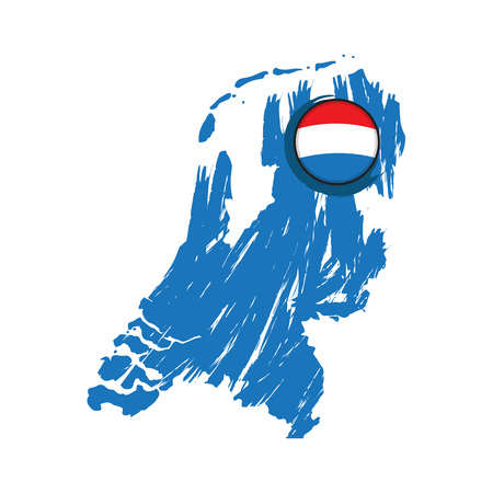 Map of the Netherlands with a labelのイラスト素材