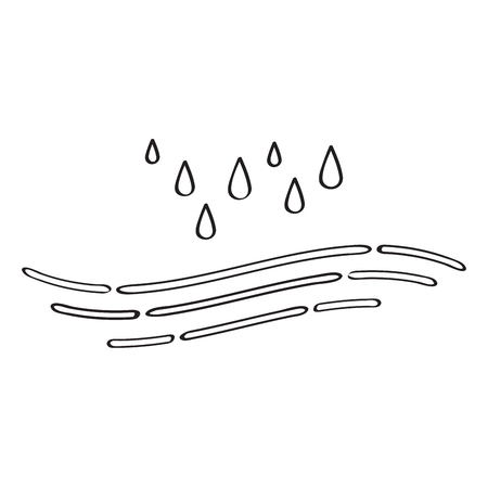 Isolated rainy weather icon. Vector illustration designのイラスト素材