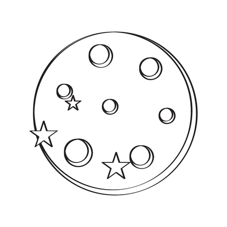 Isolated moon weather icon. Vector illustration designのイラスト素材