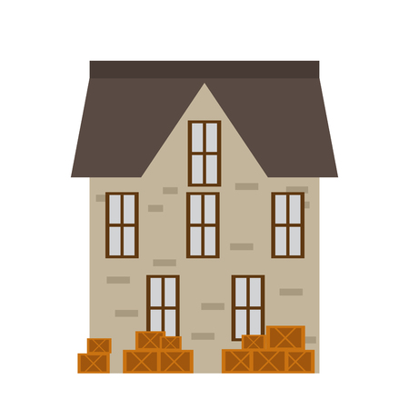 Isolated medieval building icon. Vector illustration designのイラスト素材