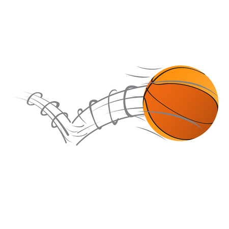 Isolated basketball ball with a motion effect. Vector illustration designのイラスト素材