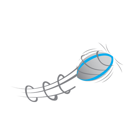 Isolated rugby ball with a motion effect. Vector illustration designのイラスト素材