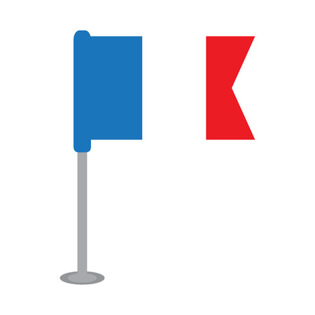 Isolated flag of France. Vector illustration designのイラスト素材