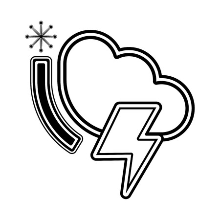 Isolated thunderstorm weather icon. Vector illustration designのイラスト素材