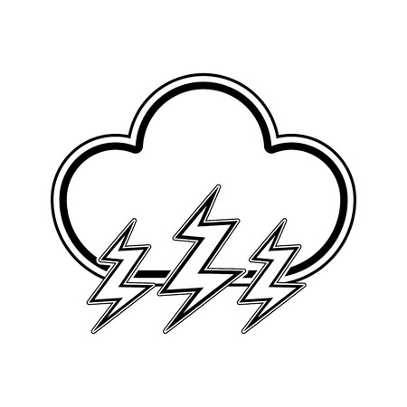 Isolated thunderstorm weather icon. Vector illustration designのイラスト素材