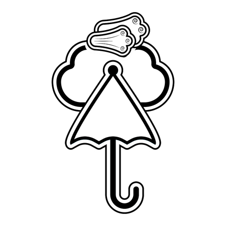 Isolated cloudy weather icon. Vector illustration designのイラスト素材