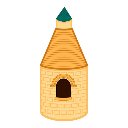 Isolated medieval tower building. Vector illustration designのイラスト素材