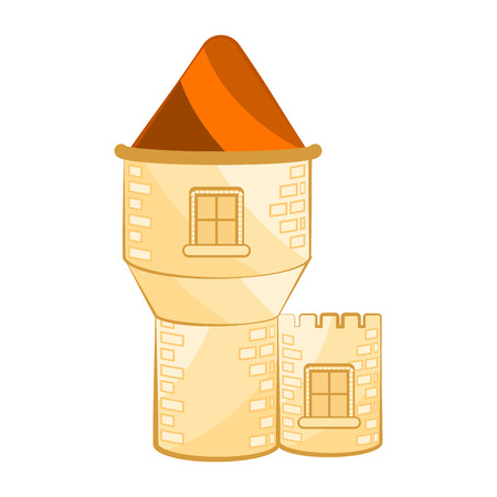 Isolated medieval tower building. Vector illustration designのイラスト素材