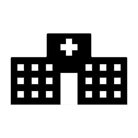 Isolated hospital building icon. Vector illustration designのイラスト素材