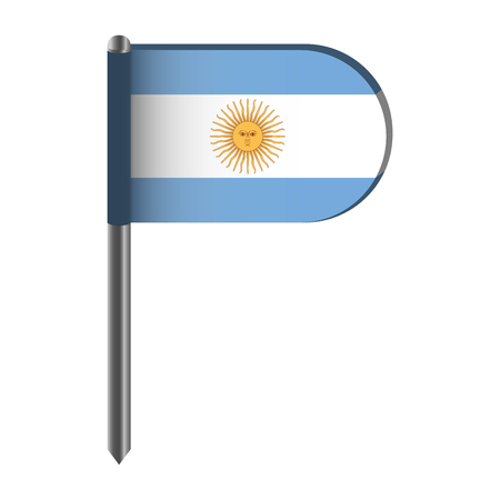 Isolated flag of Argentina. Vector illustration designのイラスト素材