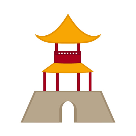 Traditional asian building icon. Vector illustration designのイラスト素材