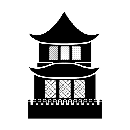 Traditional asian building icon. Vector illustration designのイラスト素材