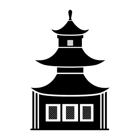 Traditional asian building icon. Vector illustration designのイラスト素材