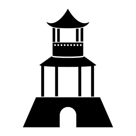Traditional asian building icon. Vector illustration designのイラスト素材