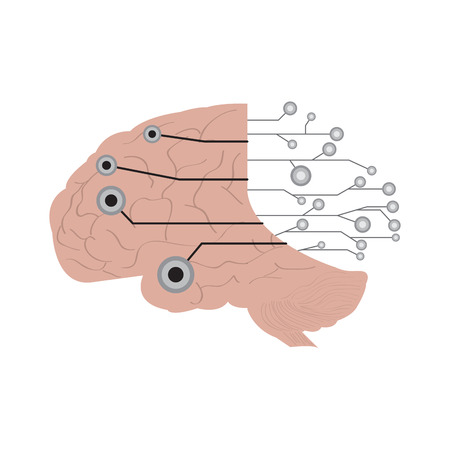 Isolated brain network icon. Artificial intelligence. Vector illustration designのイラスト素材