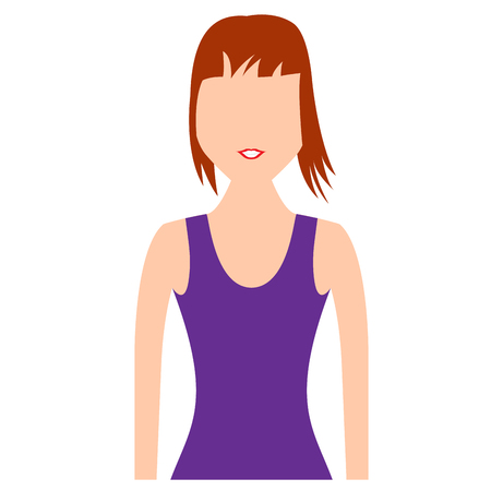 Isolated female avatar image. Vector illustration designのイラスト素材