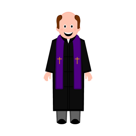 Isolated male priest icon. Vector illustration designのイラスト素材