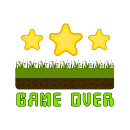 Game over concept image. Vector illustration designのイラスト素材