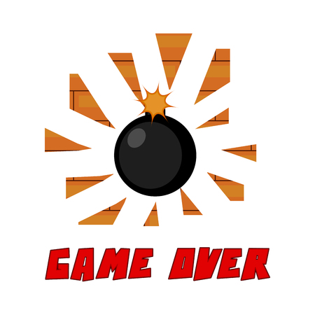 Game over concept image. Vector illustration designのイラスト素材