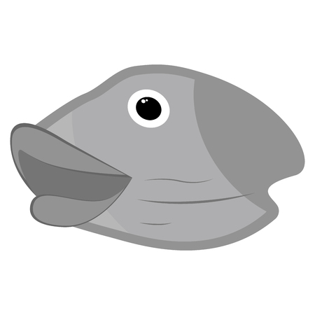 Isolated head fish icon. Vector illustration designのイラスト素材
